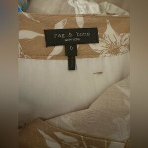 Rag & Bone Beige and White Floral Shorts